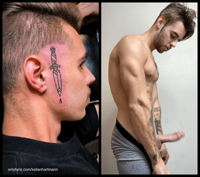 Kellan Hartmann Face Tattoo Dagger and Dick