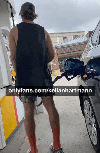 Kellan Hartmann pumping gas - Hunter Storch muscle shirt sexy