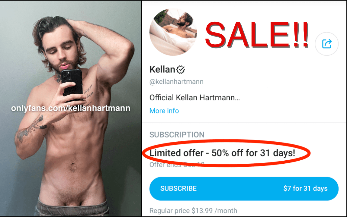 Kellan Hartmann Onlyfans SALE - Big Dick at at Big Discount!!